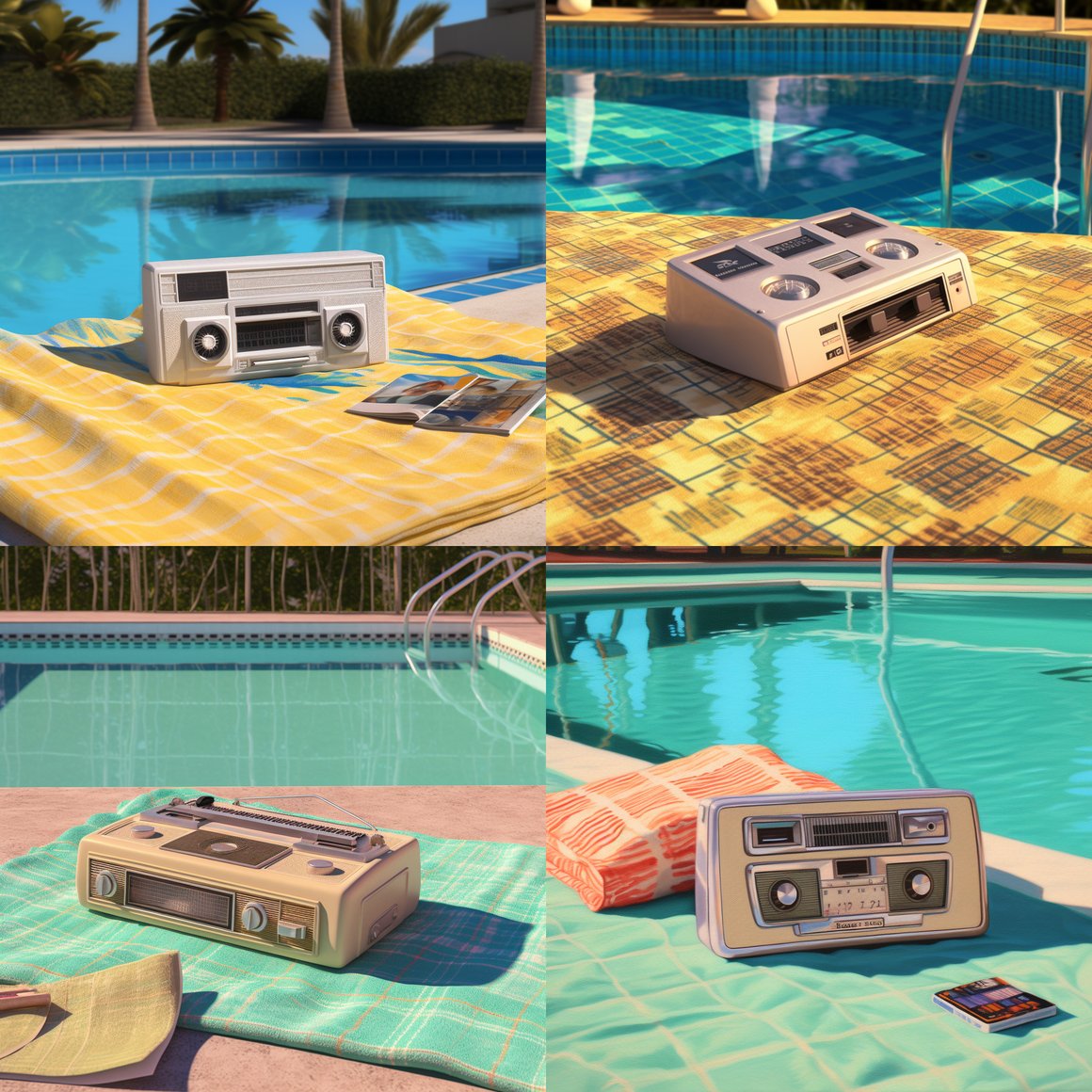 Summer Vintage Vibes: A Poolside Pause