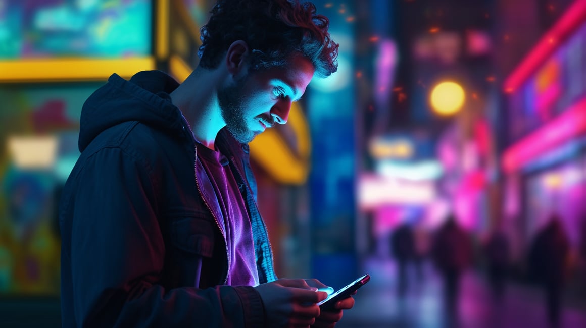 Neon Nights: Mid-Journey Digital Solace in HD