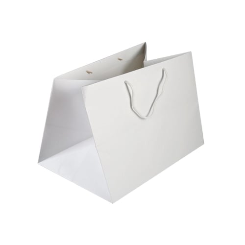 Paper Shopping Bag (40 x 28 x 28 cm, White Colour)