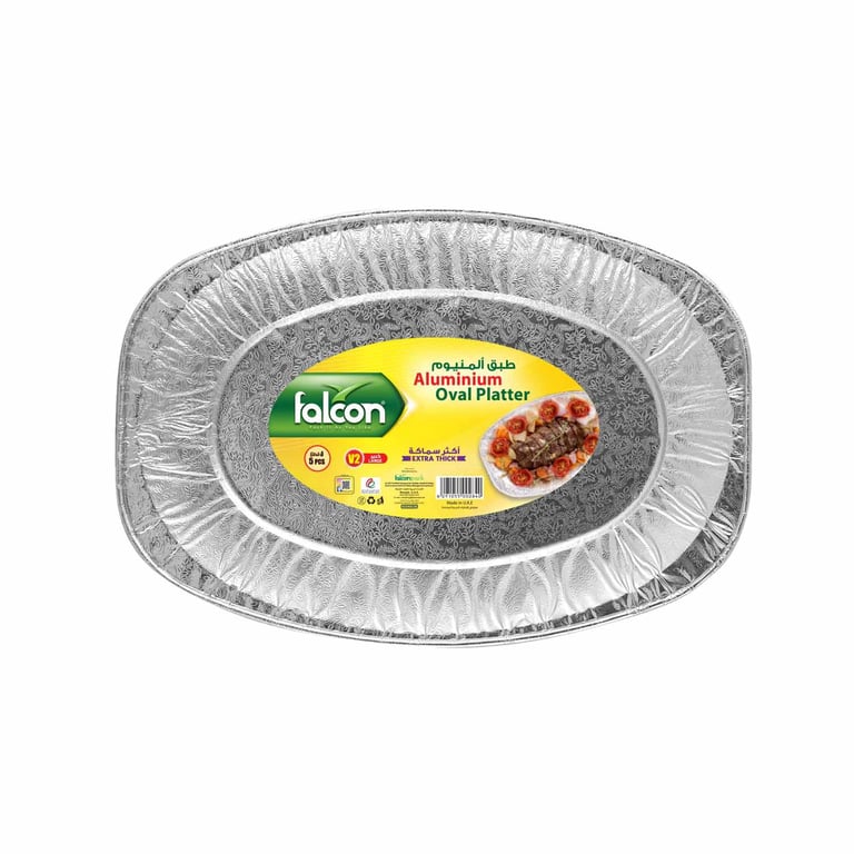 Oval Shape Aluminum Platter (42.7 x 28.6 cm) - Falcon Pack
