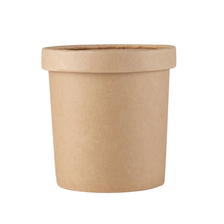 Kraft Cup with Lid (16 Oz)