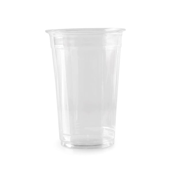 Clear Pet Cup with Lid (14 Oz)