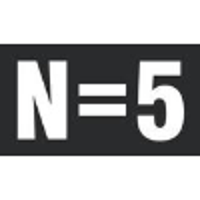 N=5