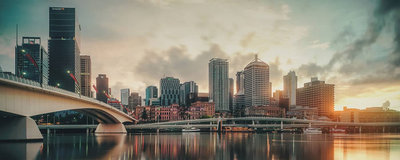 Ville de Brisbane vue depuis la rivière