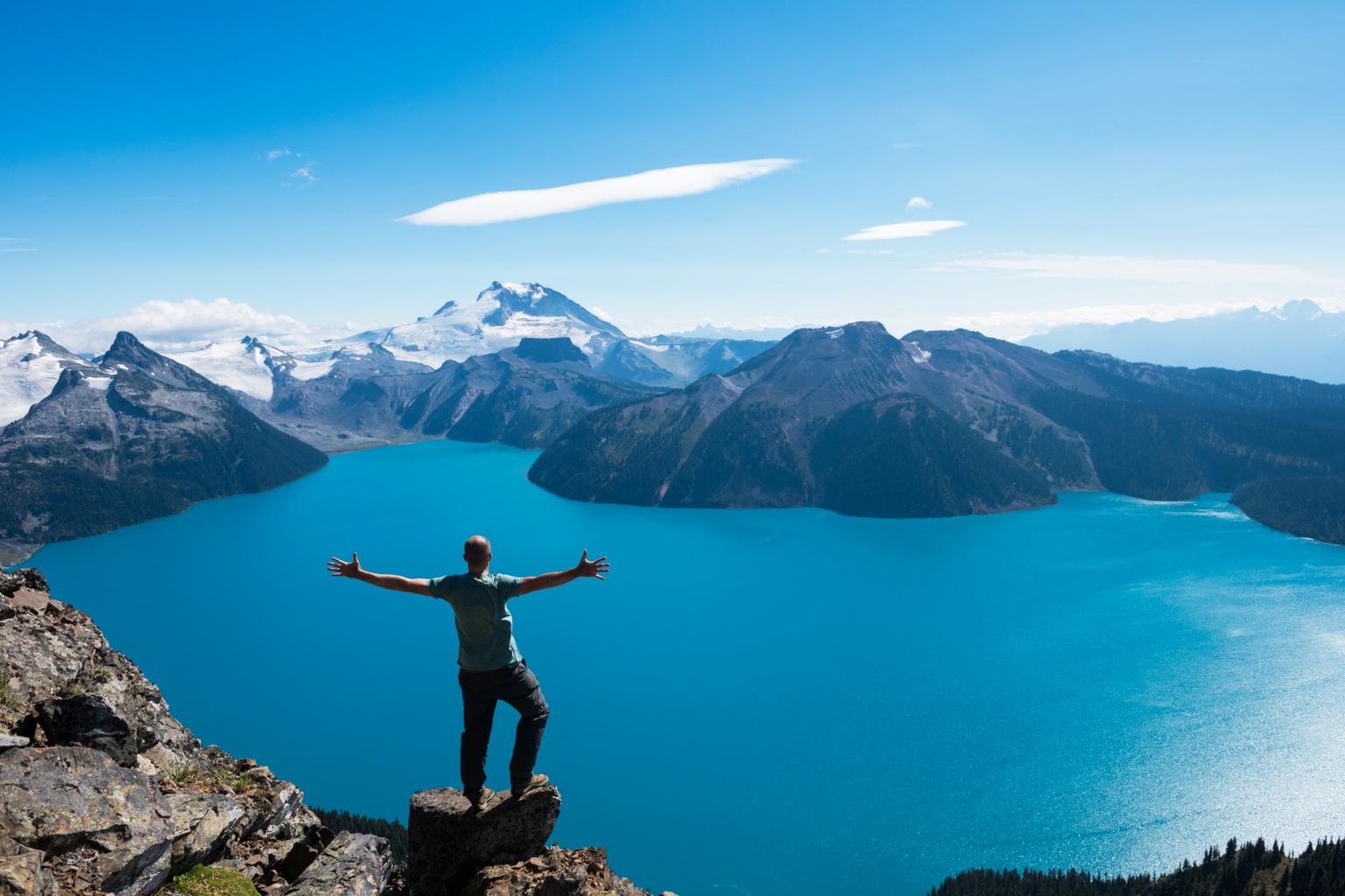 Man on mountain