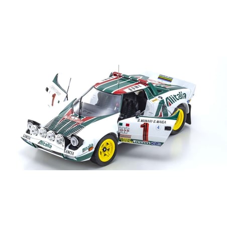 Kyosho 1/18 Lancia Stratos HF Alitalia, No.1, Winner Monte Carlo 1977(Night Version) S.Munari/S.Maiga