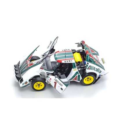 Kyosho 1/18 Lancia Stratos HF Alitalia, No.1, Winner Monte Carlo 1977(Night Version) S.Munari/S.Maiga