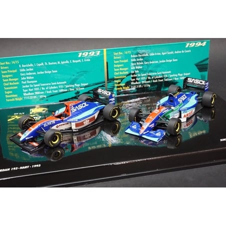 Minichamps 1/43 Jordan 193 Hart 1993 & Jordan 194 Hart 1994 10 Years Jordan GP Set No. 2 of 5 1993/1994