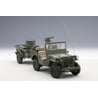 1/18 Jeep Willys, 1943 U.S. Army with Trailer and Accessories