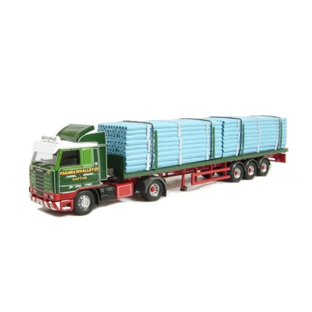 Corgi 1/50 Scania 113 Flatbed and Pipe Load Fagan & Whalley Padiham Lancashire