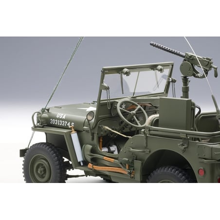 1/18 Jeep Willys, 1943 U.S. Army with Trailer and Accessories