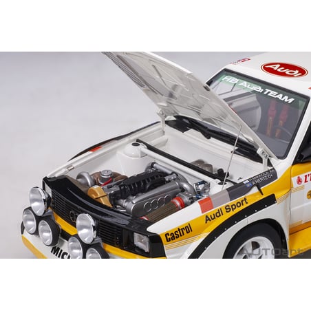 Autoart 1/18 Audi Quattro S1 No.6 Rally Monte Carlo 1986 H.Mikkola/A.Hertz