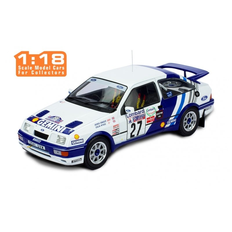 IXO 1/18 Ford Sierra RS Cosworth No.27 Lombard RAC Rally 1989 Colin.MCRae / D. Ringer