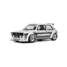 Otto Mobile 1/18 Volkswagen Golf 1 GTi Voomeran White
