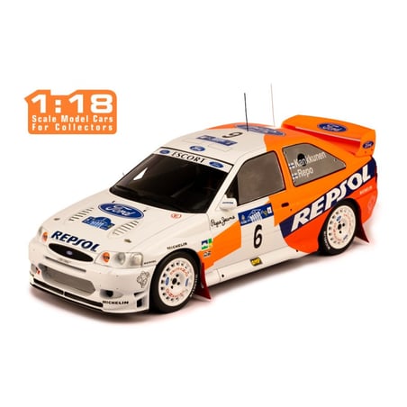 IXO 1/18 Ford Escort WRC  Rally  Acropolis No.6 J.Kankkunen - J.Repo 1997
