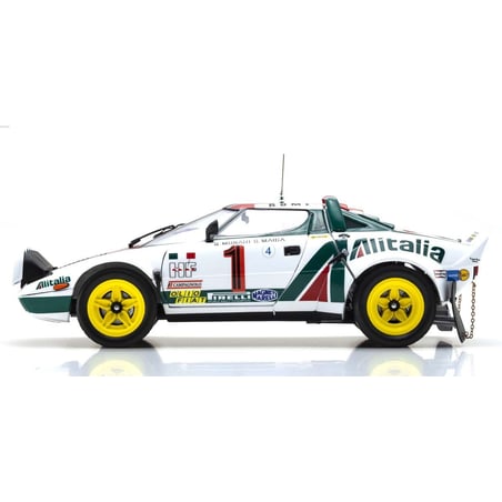 Kyosho 1/18 Lancia Stratos HF Alitalia, No.1, Winner Monte Carlo 1977(Night Version) S.Munari/S.Maiga