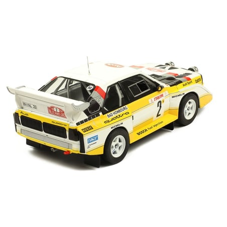 IXO 1/18 Audi Sport Quatro S1 No.2 Rally Monte Carlo 1986 W. Röhrl C. Geistdörfer