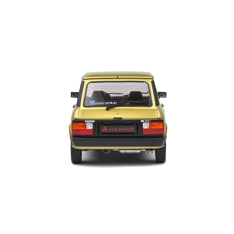 Voiture Miniature De Collection SOLIDO 1-18 - AUTOBIANCHI A112 MK5 Abarth 1980 Gold Black 1803804
