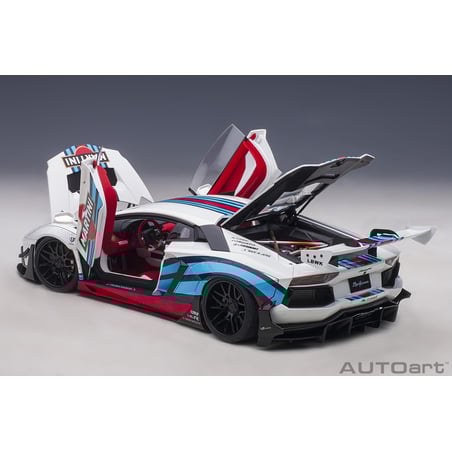 Autoart 1/18 Lamborghini Aventador Liberty Walk LB-Works Limited Edition Martini Livery