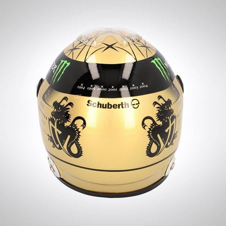 1:2 Michael Schumacher Gold Edition 20 Years F1 1991-2001 Special Edition Helmet Replica 2011 F1 Replica Helmet (Schuberth)