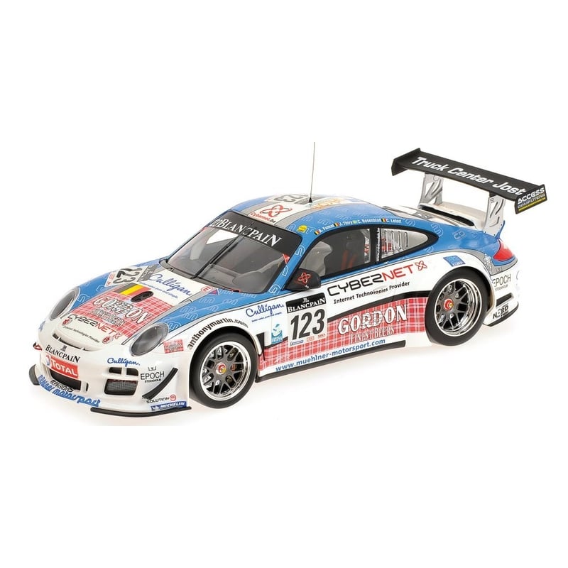 Minichamps 1/18 Porsche 911 GT3 R Muhlner Motorsport 24h Spa 2011 Fumal/Thiry/Rosenblad/Lefort