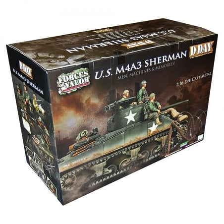 Forces of Valor 1/16 U.S. Sherman M4A3N D-Day Commemorative (with Crew and Accessories)