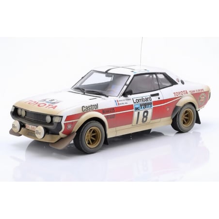 IXO 1/18  Toyota Celica 2000 GT (RA21) No.18 Rally  RAC J.L.Therier - M.Vial 1977 (with dirty effets)