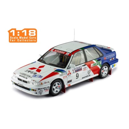 IXO 1/18 Mitsubishi Galant VR-4 No.9 2nd RAC Rallye 1990 Staffan Parmander/Kenneth Eriksson