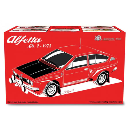 LaudoRacing 1/18 Alfa Romeo Alfetta Gr.2 Autodelta No.3 Rally Tour de Corse 1975 Andruet /Jouanny