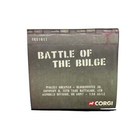 Corgi 1/50 M4A3 E8 SHERMAN Blockbuster 3d Company B 35th TH Tank Battalion 4th Armored Division US Army Battle of the Bulge