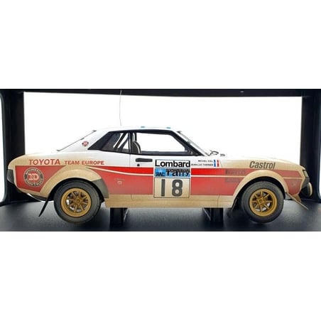 IXO 1/18  Toyota Celica 2000 GT (RA21) No.18 Rally  RAC J.L.Therier - M.Vial 1977 (with dirty effets)
