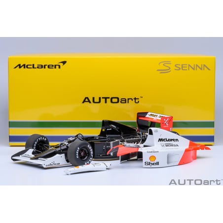 Autoart 1/18  McLaren Honda MP4/6 1991 No.1 World Champion 2nd Japan GP Ayrton Senna (with McLaren logo)