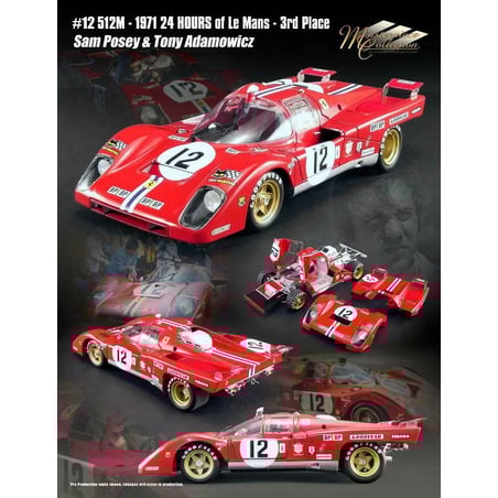 1:18 Ferrari 512M 1971 No.12, 24 Hours of Le Mans, 3rd Place Drivers: Sam Posey & Tony Adamowicz