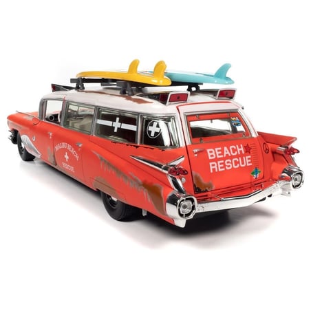 AutoWorld 1/18 Cadillac Eldorado Ambulance Surf Shark 1959