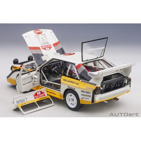 1/18 Audi Sport Quattro S1 Rally San Remo 1985 winner W. Röhrl/C. Geistdörfer No.5