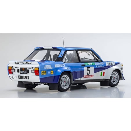 Kyosho 1/18 Fiat 131 Abarth Works Olio No.5 Winner Rally Portugal 1980 W. Rohrl / C.Geistdorfer