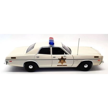 Greenlight 1/18 Dodge Coronet Police Car from the Dukes of Hazzard, Sheriff Rosco Purvis Coltrane 1975