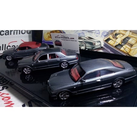 Minichamps 1/43 Set of 3 Bentleys: Bentley Azure/Bentley Arnage T/Bentley Brooklands- Limited Designer Edition