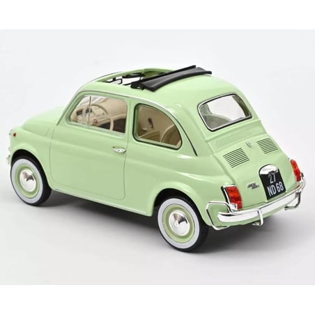 Norev 1/18 Fiat 500 L 1968 Light Green with special birth pack