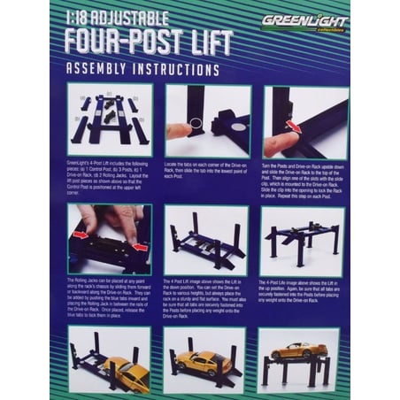 1:18 Adjustable Four Post Lift Falken Tires Logo