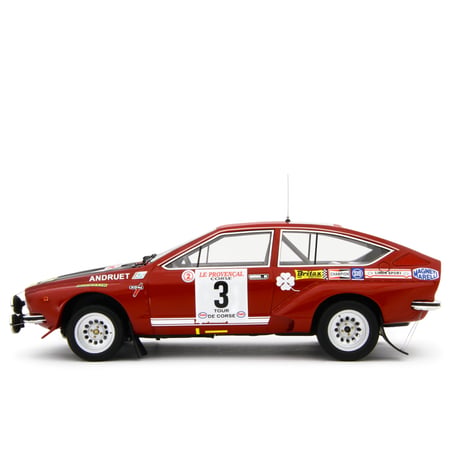 LaudoRacing 1/18 Alfa Romeo Alfetta Gr.2 Autodelta No.3 Rally Tour de Corse 1975 Andruet /Jouanny