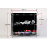 Atlantic Case 1/18 Premium Deluxe Acrylic Display Case Multicase 2x1 for Wall mount or Desk-top stand