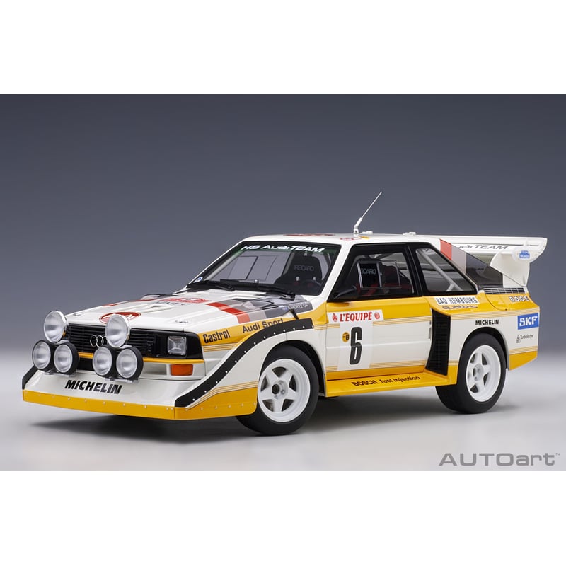 Autoart 1/18 Audi Quattro S1 No.6 Rally Monte Carlo 1986 H.Mikkola/A.Hertz