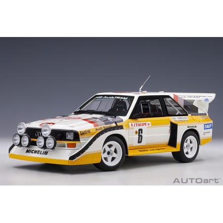 Autoart 1/18 Audi Quattro S1 No.6 Rally Monte Carlo 1986 H.Mikkola/A.Hertz