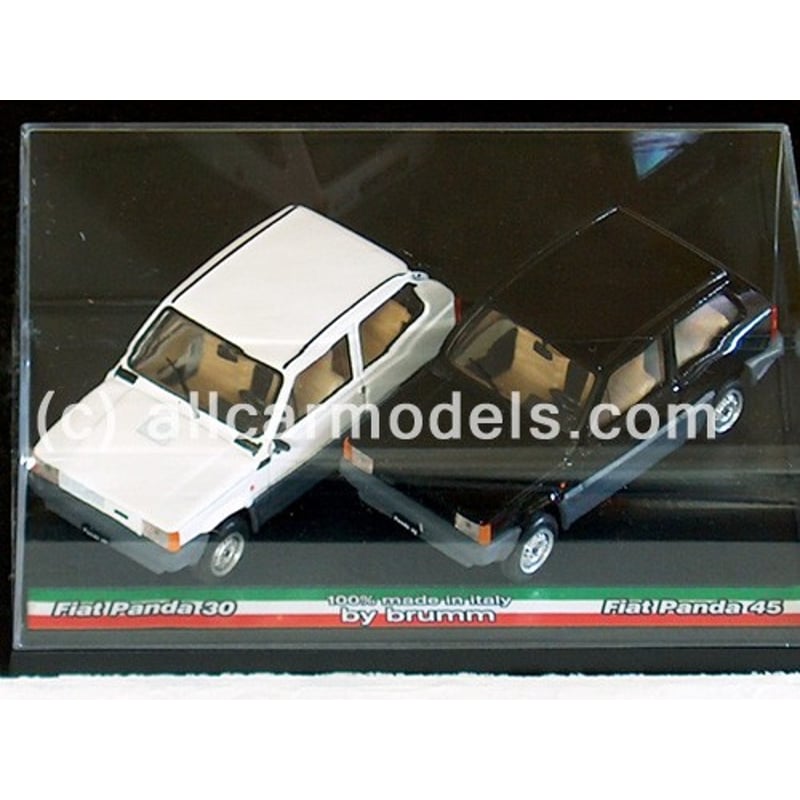 1:43 Fiat Panda Set  Panda 30 Bianco Corfu & Panda 45 Nero Luxor (Brumm)