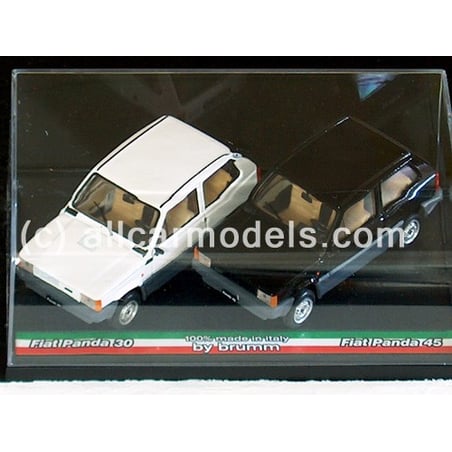 1:43 Fiat Panda Set  Panda 30 Bianco Corfu & Panda 45 Nero Luxor (Brumm)