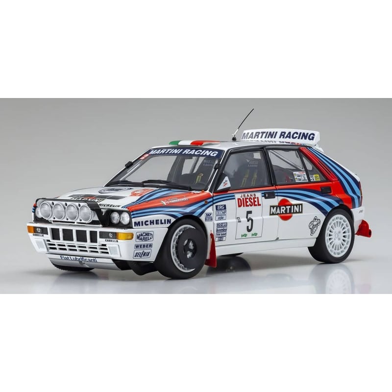 Kyosho 1/18 Lancia Delta HF Integrale Martini Racing, Night Version No.5, Winner Rally San Remo 1992, A.Aghini/S.Farnocchia