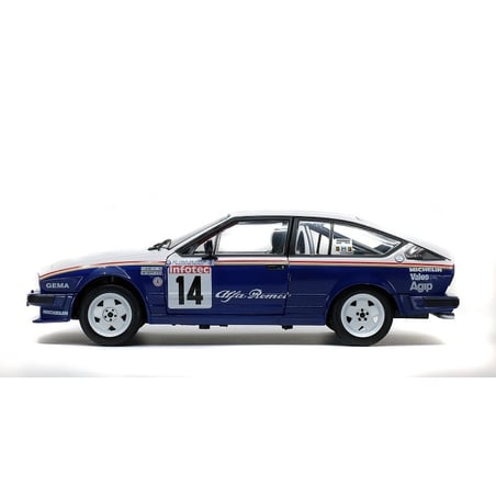 1:18 Alfa Romeo GTV6- 3rd Tour De Corse Rallye 1986-No.14- Drivers: Y. Loubet / JM. Andrie (Solido)