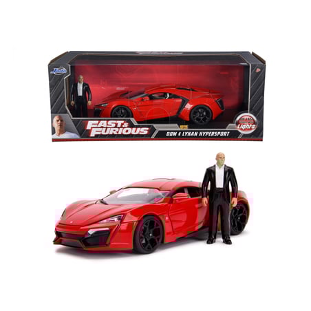 1/18 Dom's Lykan Hypersport with lights and Dom's Figurine