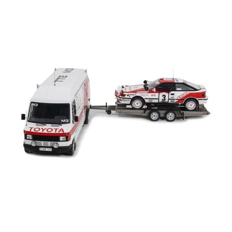 Otto Mobile 1/18 Mercedes Benz T1 &  Toyota Celica ST 165 No.3 Gr.A RAC Safari 1990  Bjorn Waldegaard/Fred Gallagher